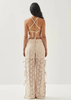 Dibun Lace Cream Trousers