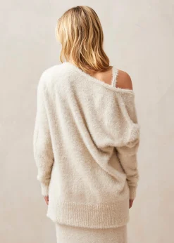Dua Ecru Tricot Cardigan