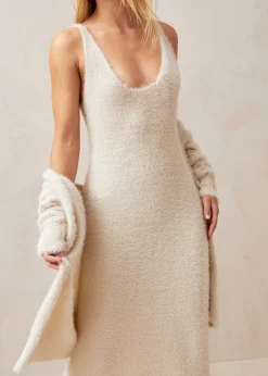 Dua Ecru Tricot Cardigan