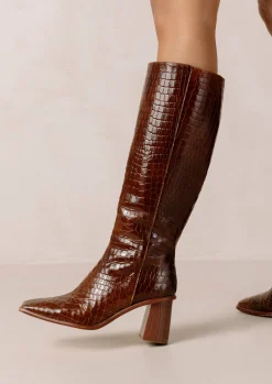 East Alli Brown Leather Boots