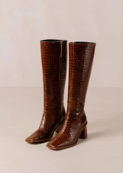 East Alli Brown Leather Boots