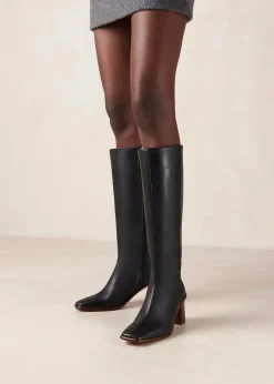 East Black Leather Boots
