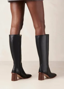 East Black Leather Boots