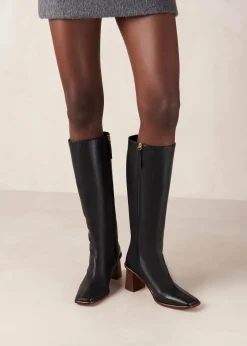 East Black Leather Boots