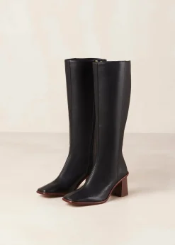 East Black Leather Boots