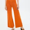 Easy Wide Knit Pants Clementine Orange
