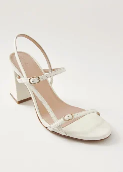 Elyn Cream Leather Sandals