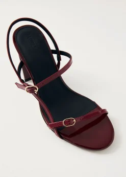 Elyn Onix Burgundy Leather Sandals
