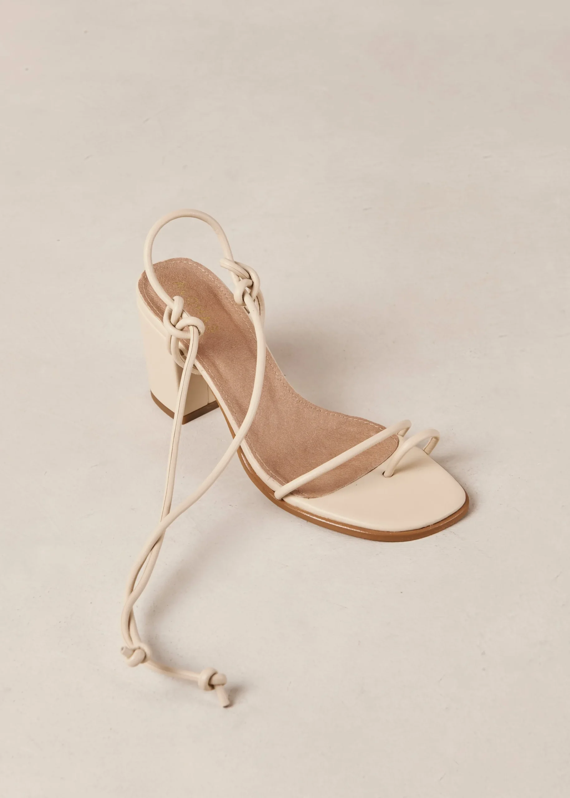 Grace Corn Cream Vegan Leather Sandals