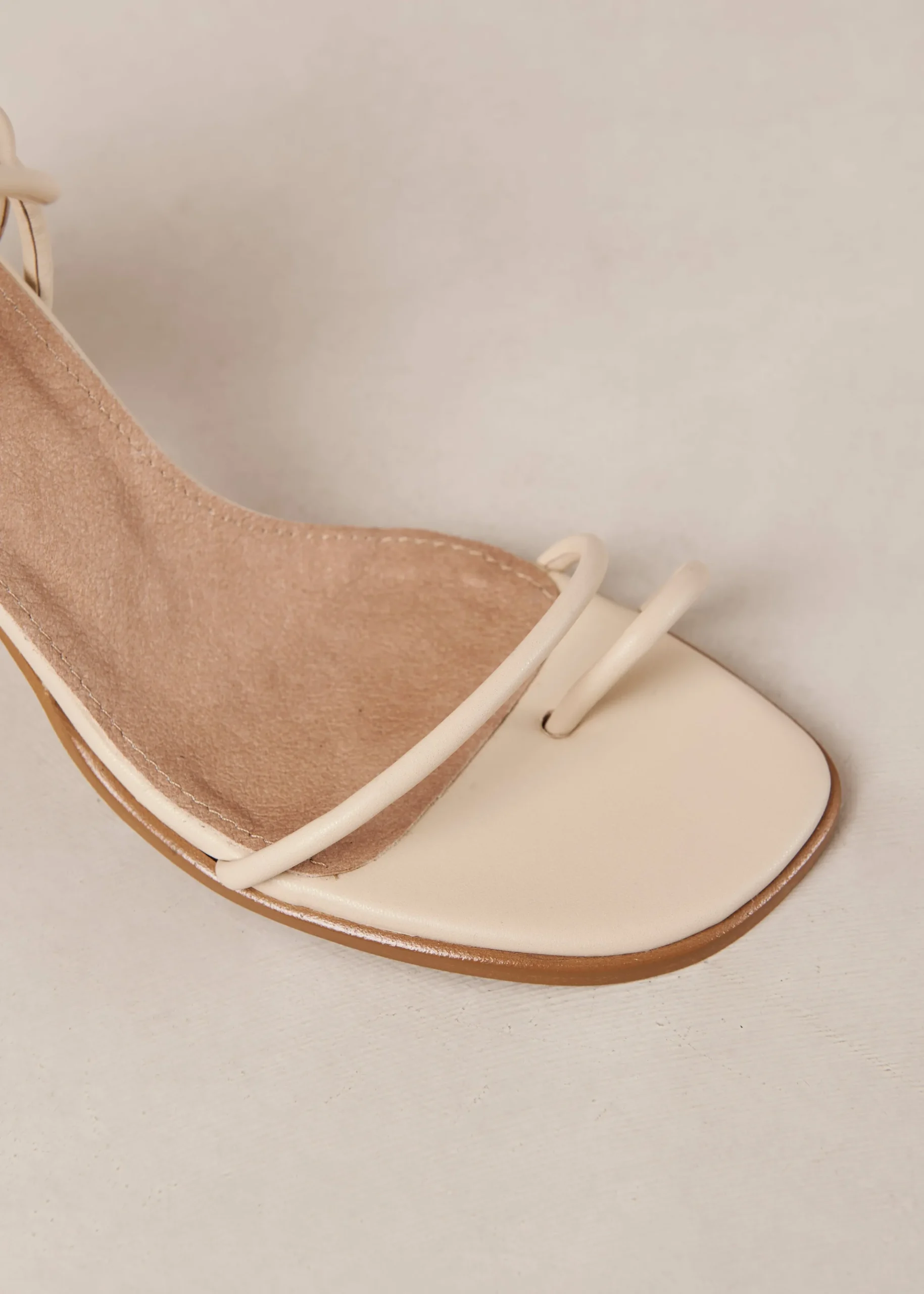 Grace Corn Cream Vegan Leather Sandals