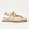 Harper Cream Leather Sandals