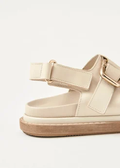 Harper Cream Leather Sandals
