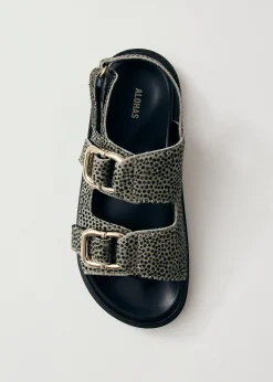 Harper Soft Grey Leather Sandals