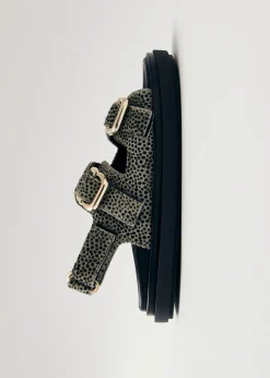 Harper Soft Grey Leather Sandals