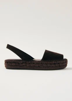 Ibizas Suede Brown Leather Espadrilles