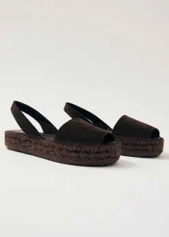Ibizas Suede Brown Leather Espadrilles