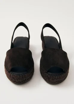 Ibizas Suede Brown Leather Espadrilles