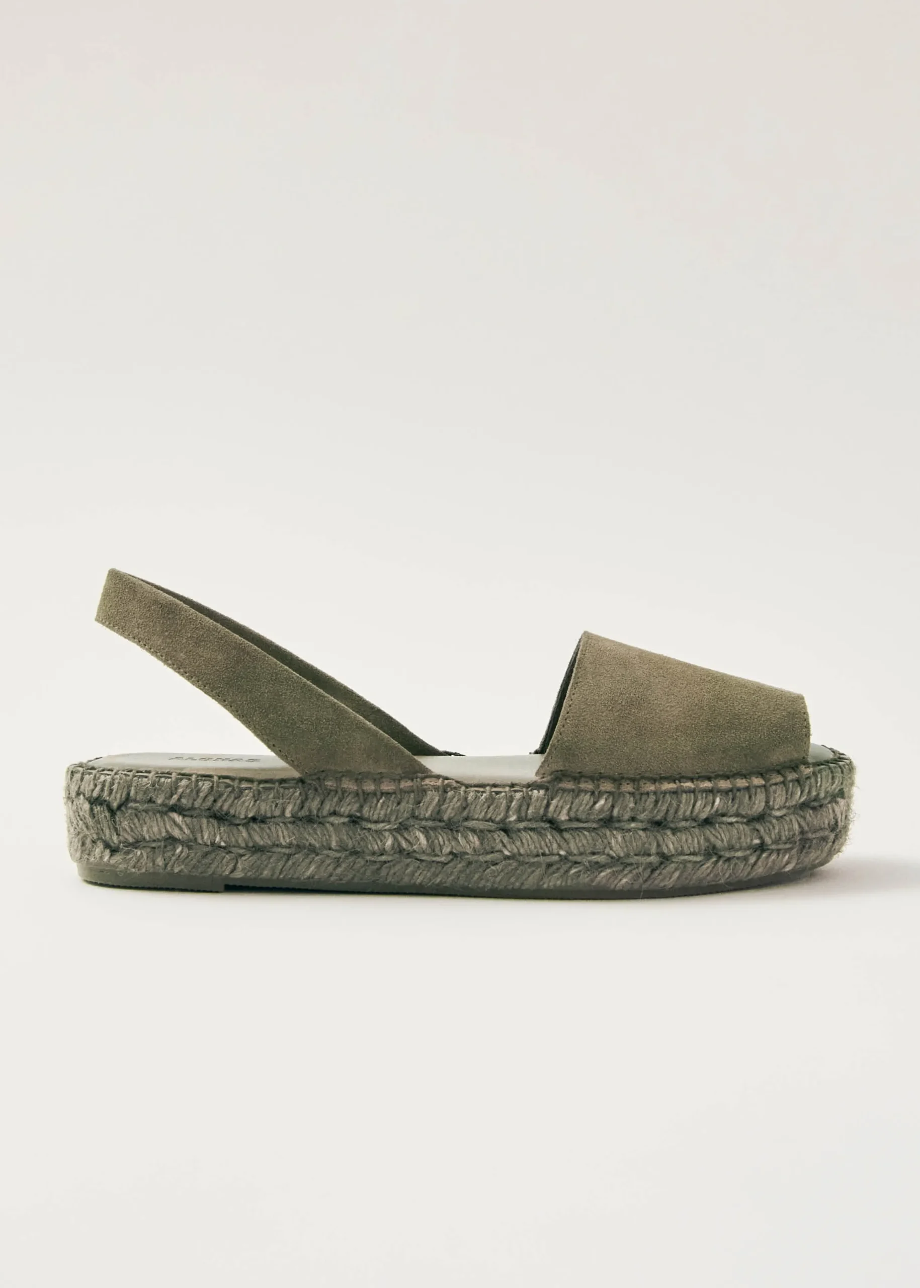Ibizas Suede Green Leather Espadrilles