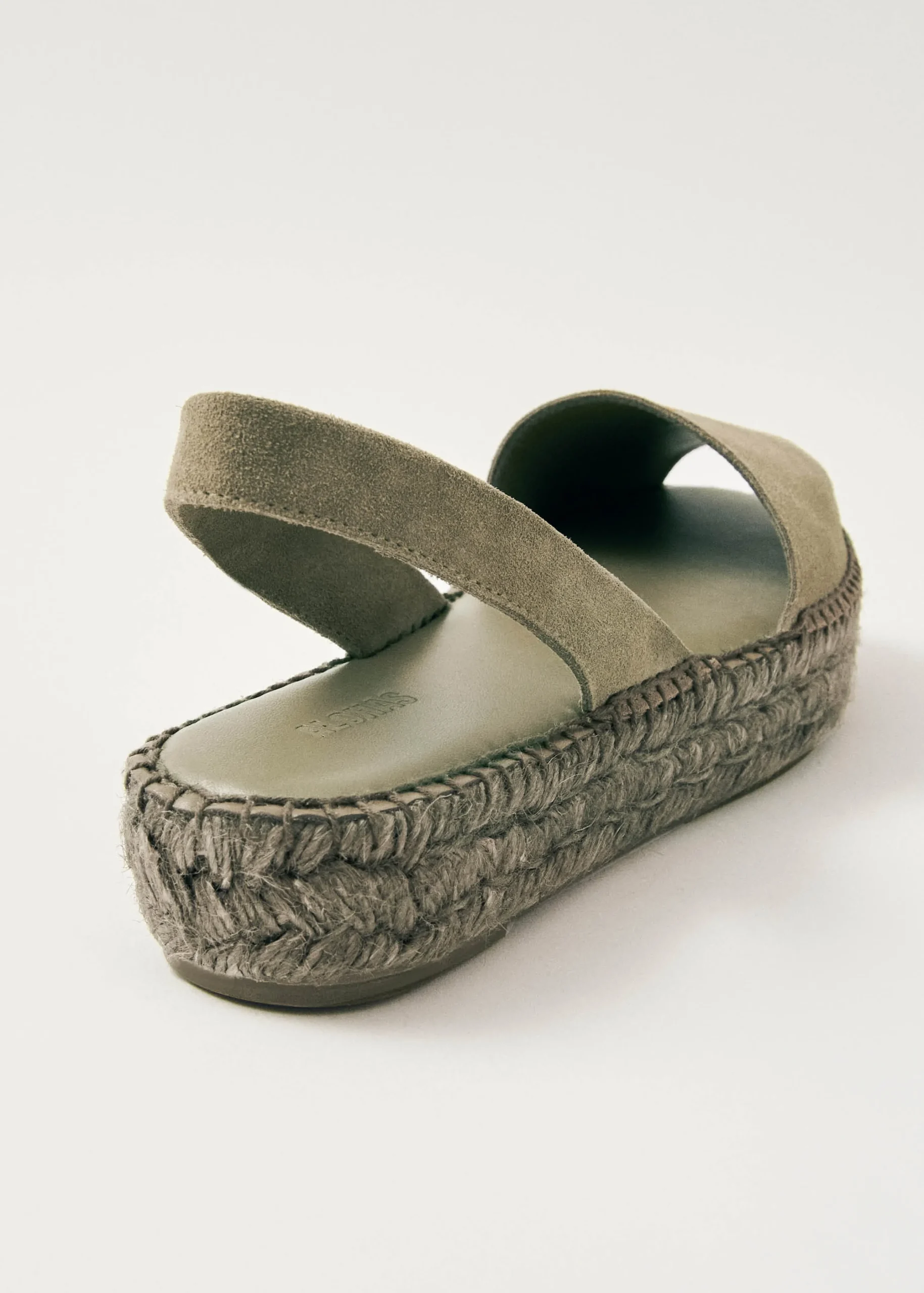 Ibizas Suede Green Leather Espadrilles