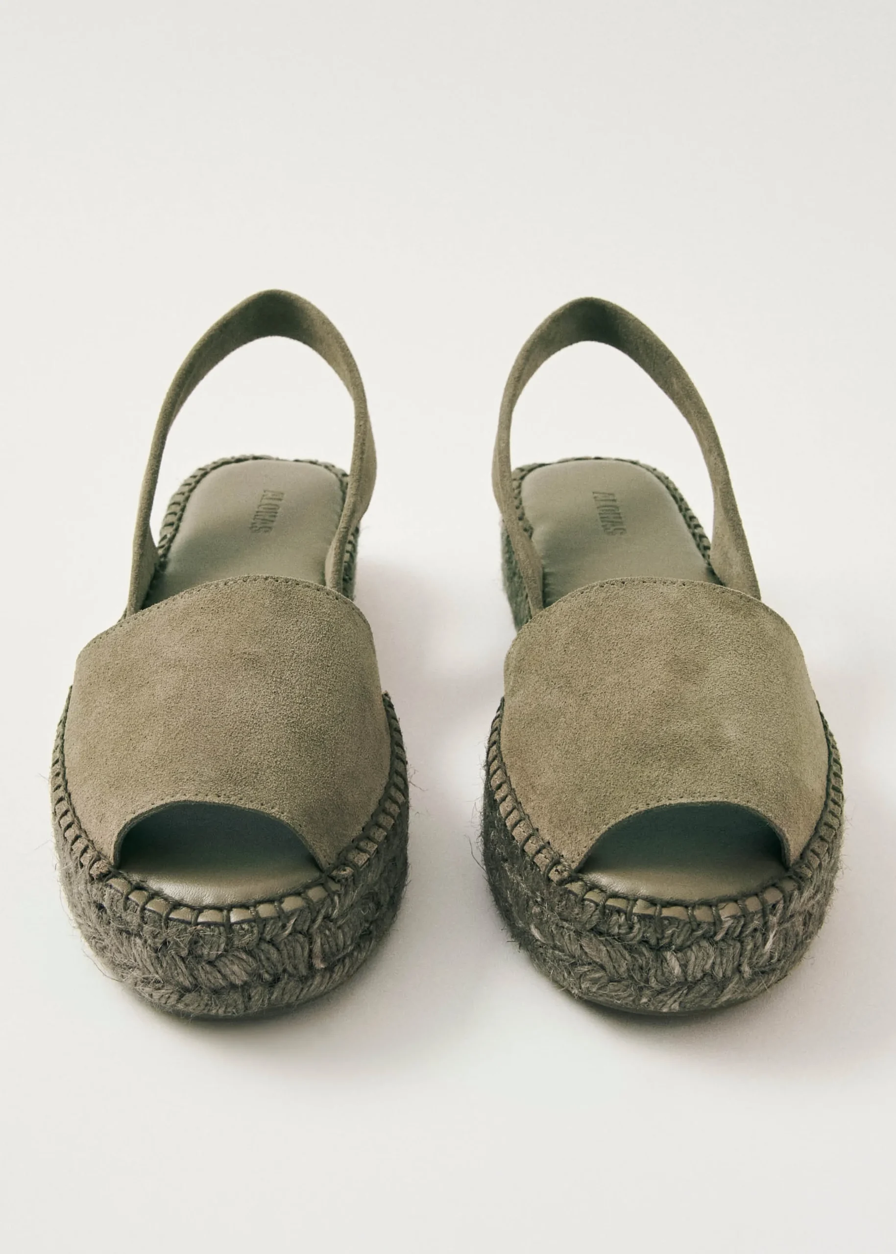 Ibizas Suede Green Leather Espadrilles