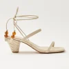 Imani Cream Leather Sandals