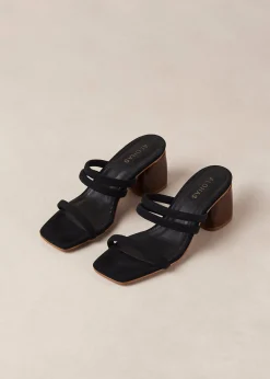 Indiana Black Leather Sandals