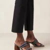 Indiana Grey Leather Sandals