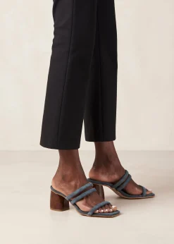 Indiana Grey Leather Sandals