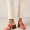 Indiana Pomelo Orange Leather Sandals