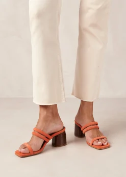 Indiana Pomelo Orange Leather Sandals