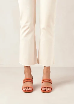 Indiana Pomelo Orange Leather Sandals