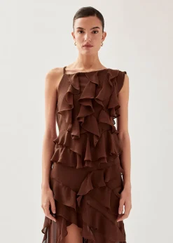 Isabelle Brown Maxi Dress