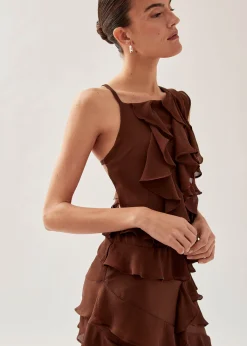 Isabelle Brown Maxi Dress