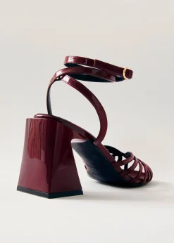 Jessa Onix Burgundy Leather Sandals