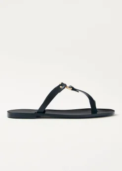 Jovie Black Leather Sandals