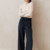 Kathy Herringbone Navy Pants