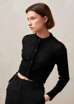 Kine Black Tricot Cardigan