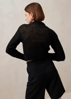 Kine Black Tricot Cardigan
