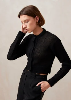Kine Black Tricot Cardigan