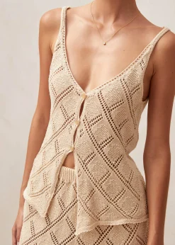 Kiss Ecru Tricot Top