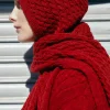 Kylie Red Tricot Scarf