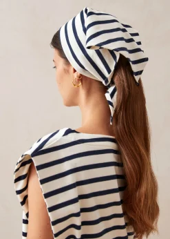 Laurent Stripes Navy And Cream Tshirt