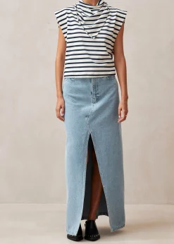 Laurent Stripes Navy And Cream Tshirt