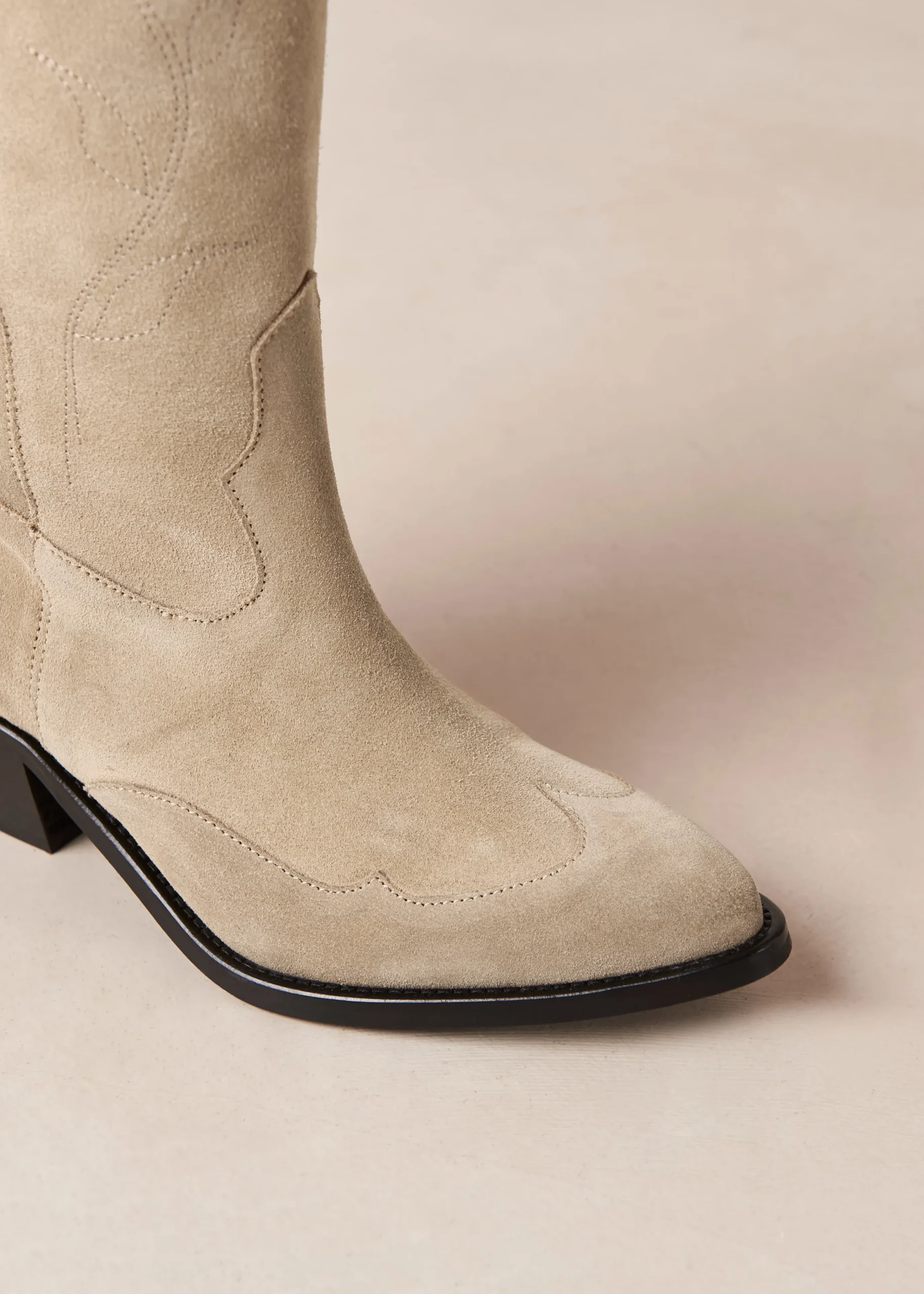 Liberty Suede Beige Leather Boots
