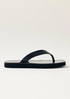 Liora Black Leather Sandals