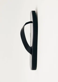 Liora Black Leather Sandals