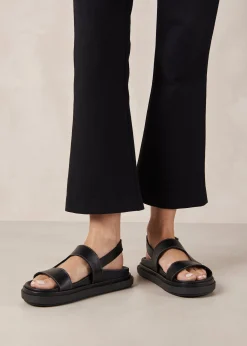 Lorelei Black Leather Sandals