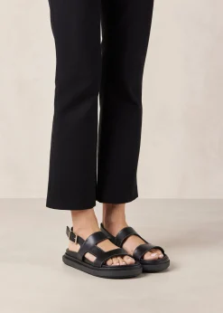 Lorelei Black Leather Sandals