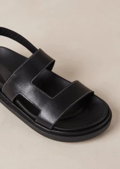 Lorelei Black Leather Sandals