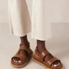 Lorelei Tan Leather Sandals
